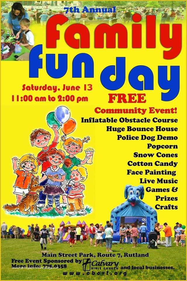 Family Fun Day Flyer Template Free