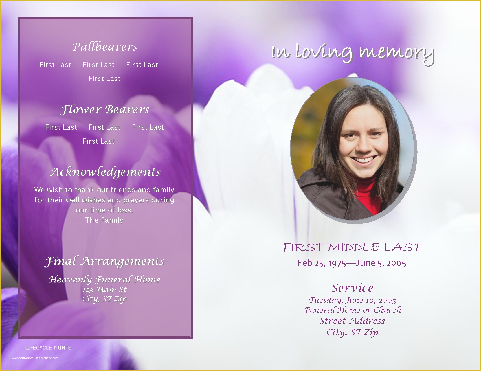 Funeral Invitation Template Free Download Of Funeral Program Templates