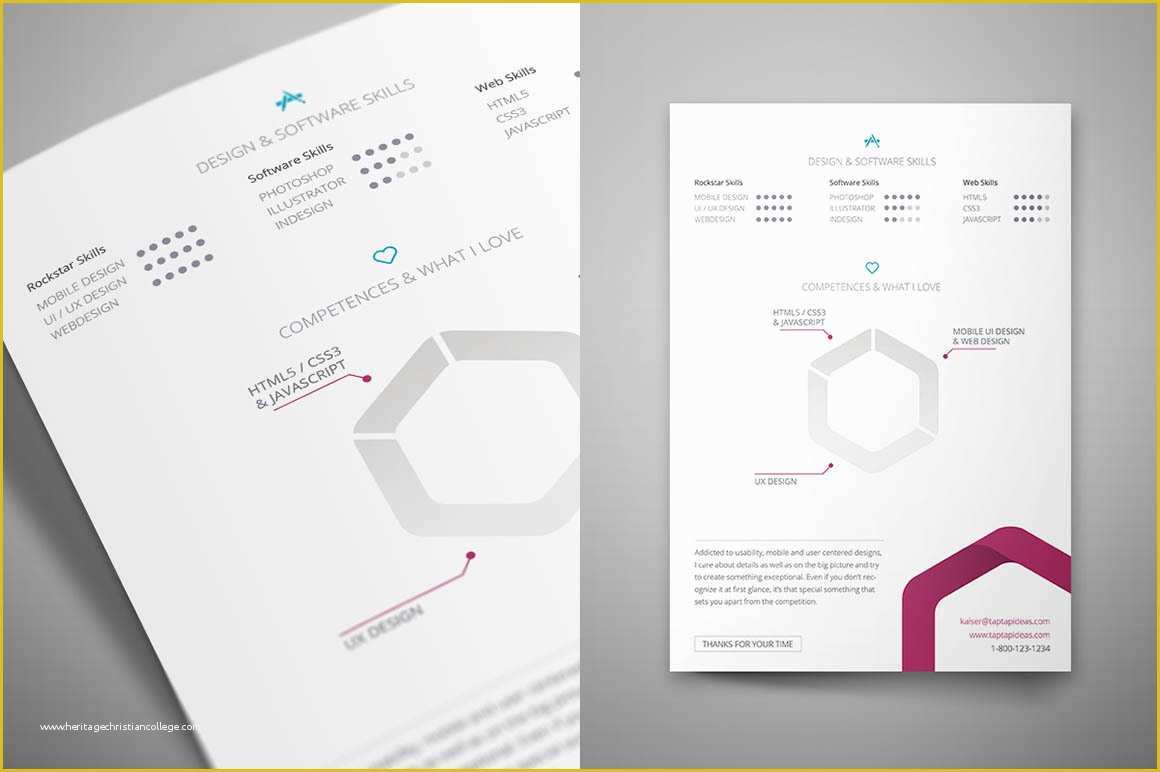 indesign resume template