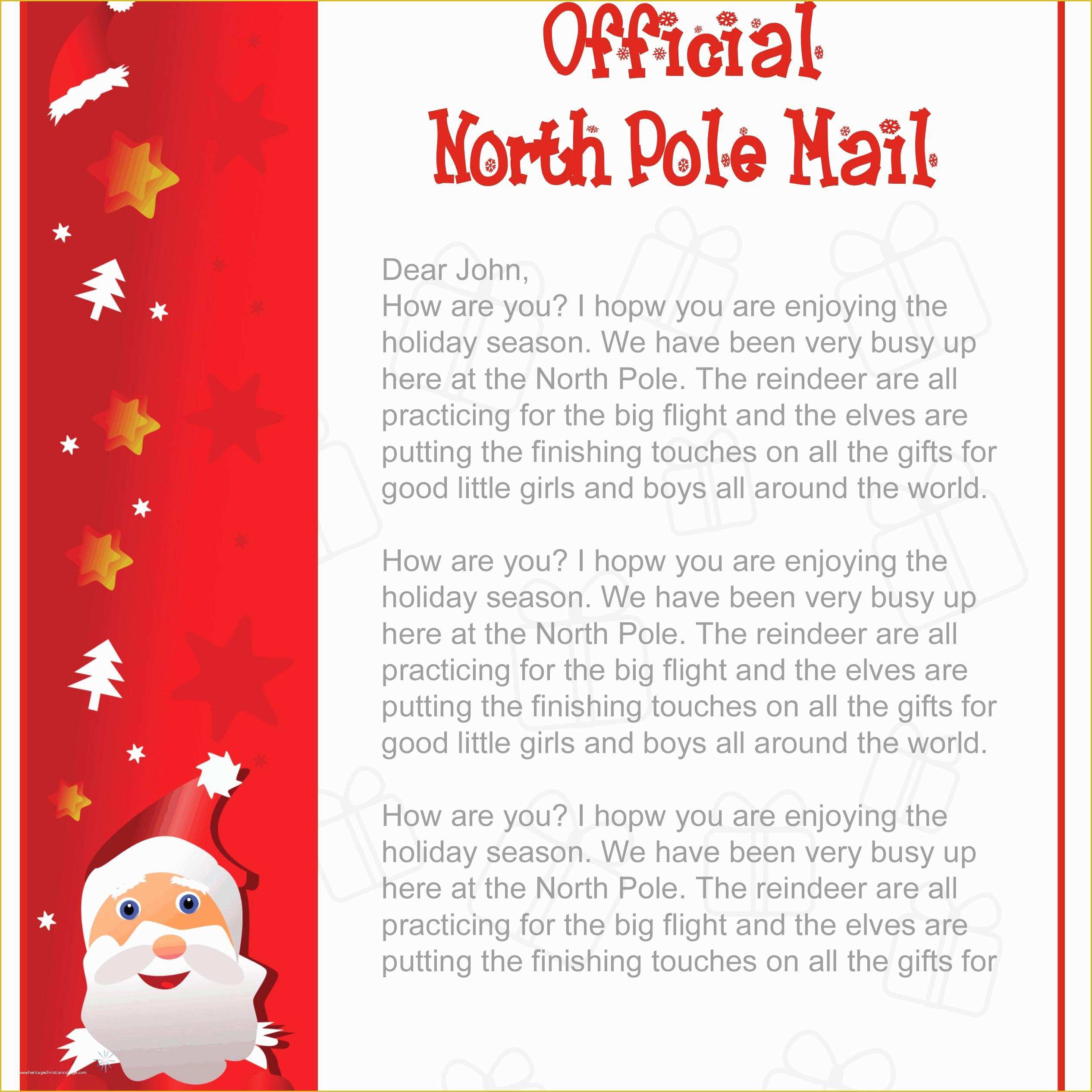 Letter To Santa Template Free Printable Of 7 Best Of Free Printable 