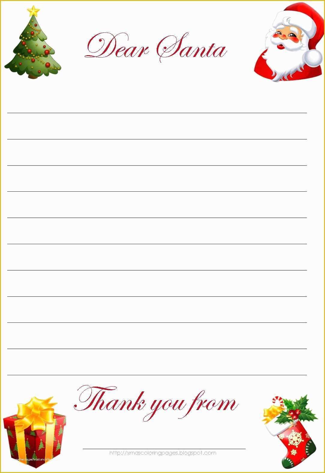 Letter To Santa Template Free Printable Of Letter From Santa Template 