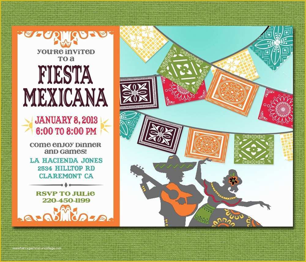 Mexican Fiesta Invitation Templates Free Of Print Yourself Mexican Fiesta Invitation Custom