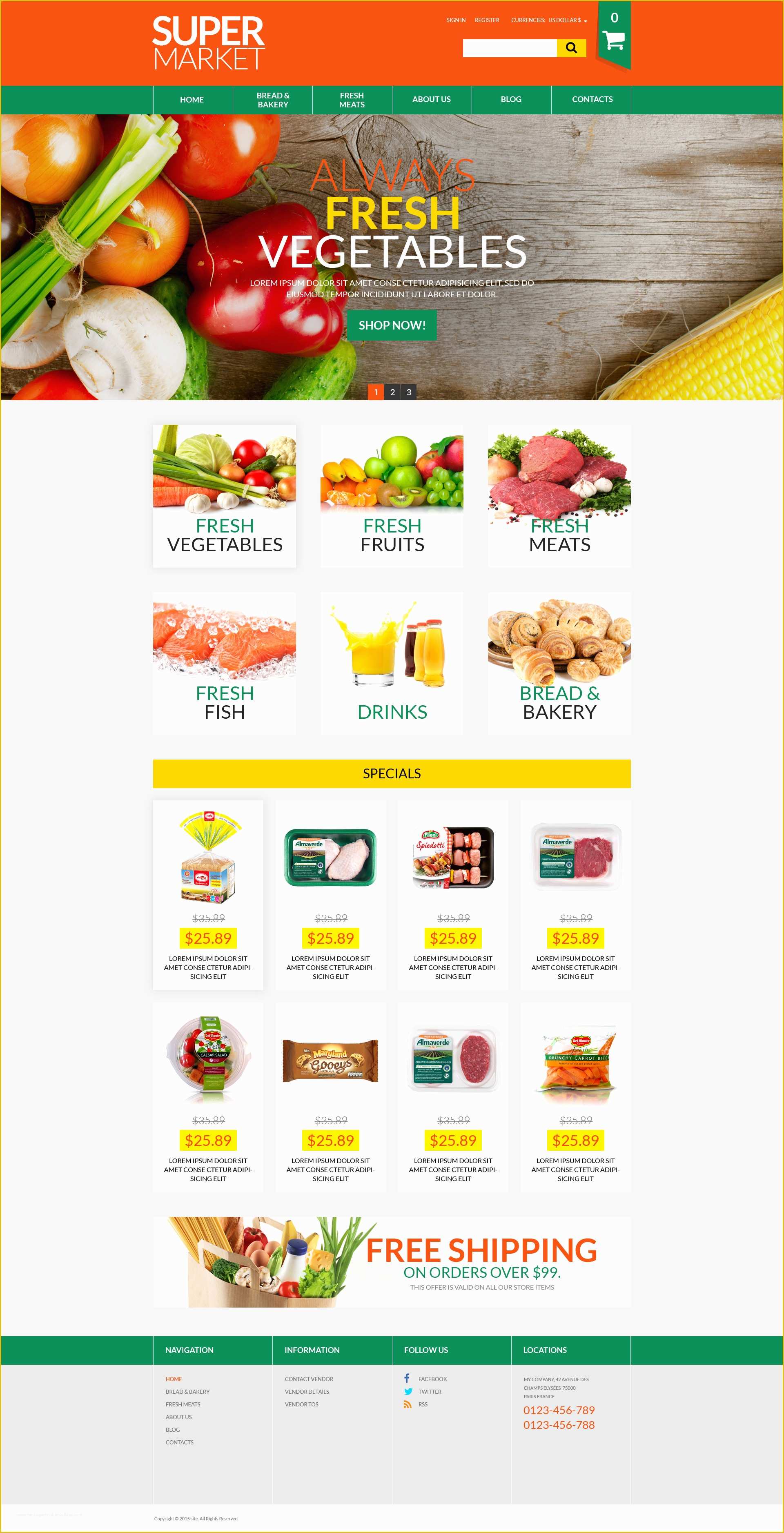  Online Shopping Templates Free Download In PHP Of Line Supermarket 