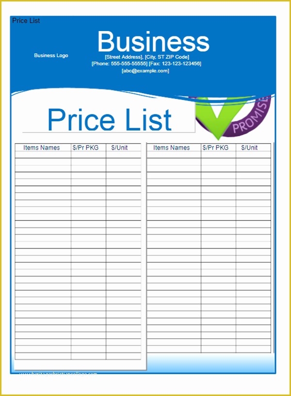 Photography Price List Template Free Download Of 40 Blank Invoice 