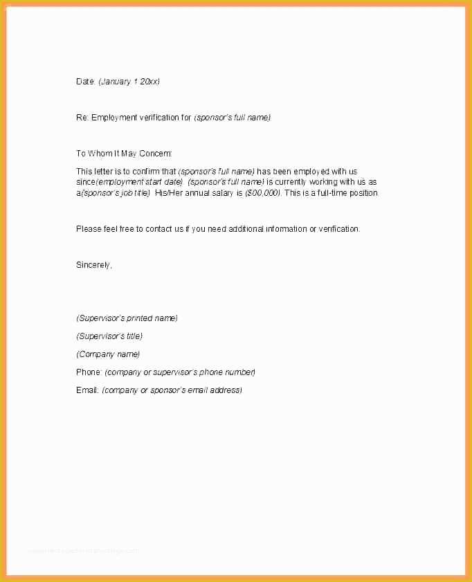 Employment Income Verification Letter Template