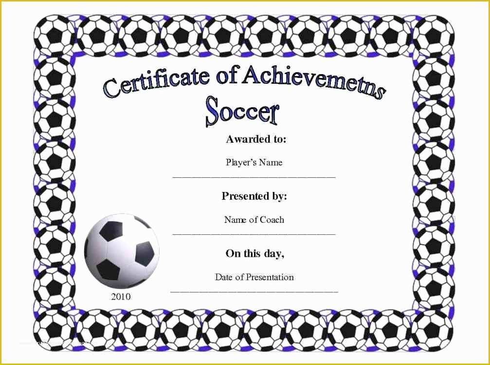 Soccer Award Certificate Templates Free Of Free Printable Football Certificates Template