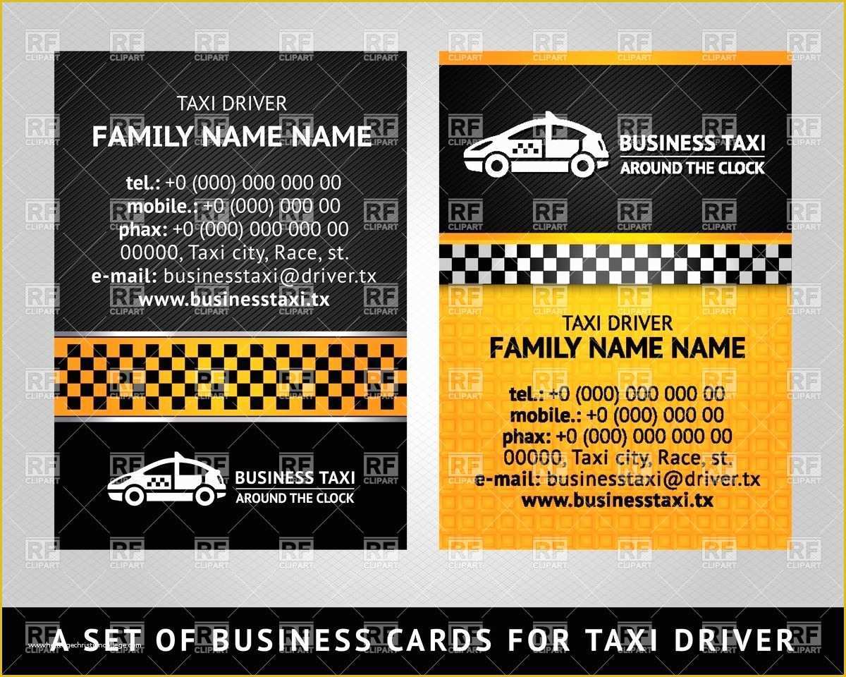 Free Downloadable Taxi Business Card Templates Printable Honlime