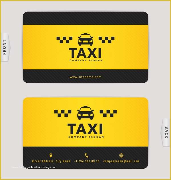 Free Downloadable Taxi Business Card Templates Printable Rewaleaders