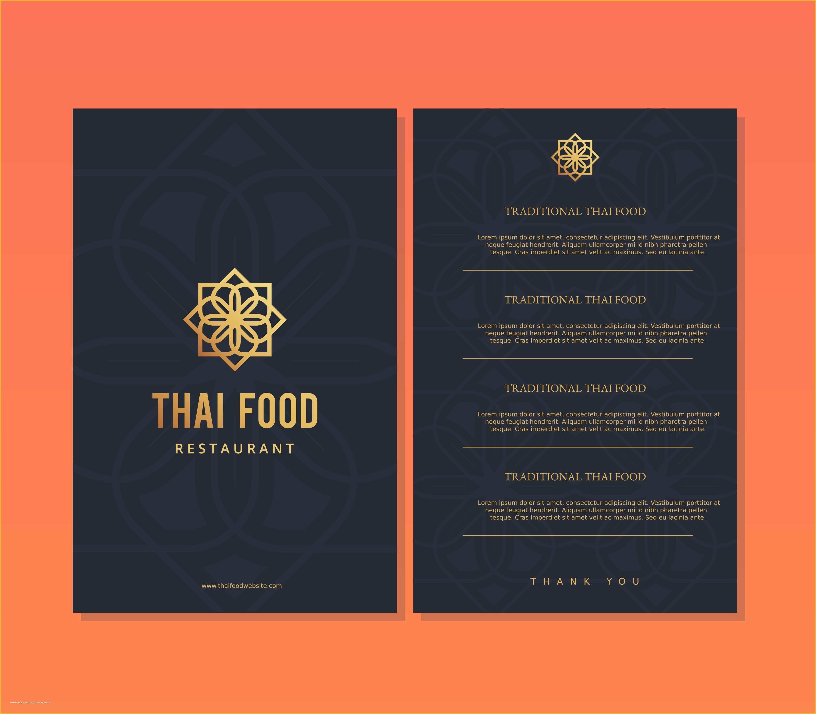 Thai Restaurant Menu Templates Free Of Thai Food Restaurant Menu ...