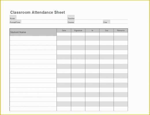 Time and attendance Templates Free Of 38 Free Printable attendance ...