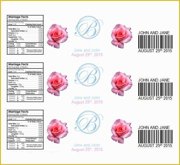 Water Bottle Label Template Free Word Of 24 Sample Water Bottle Label Templates to Download