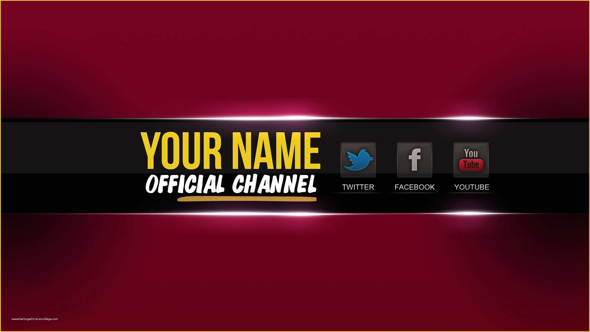 youtube template banner