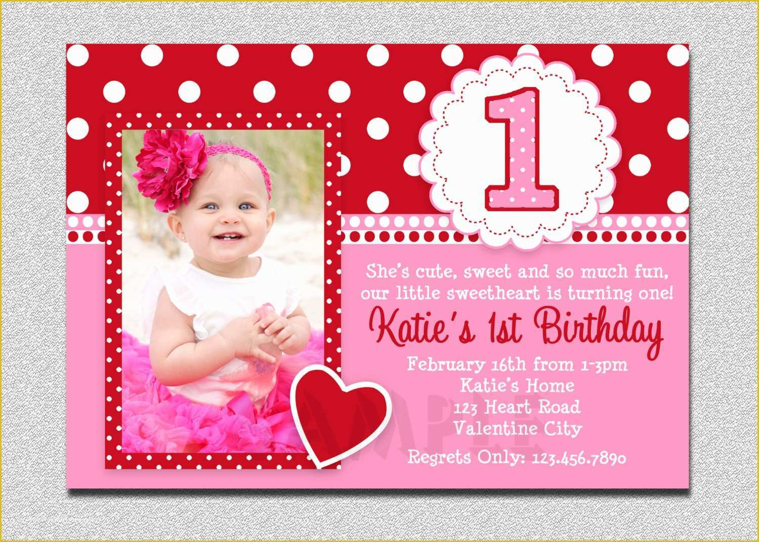 1st Birthday Invitation Template Free Download Of Free Printable 1st 