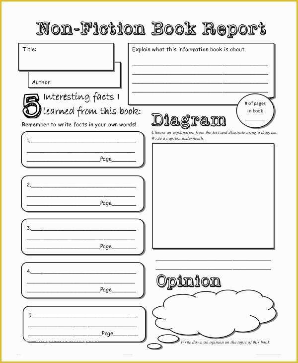 3rd Grade Book Report Template Free Of Book Report Template 9 Free Word
