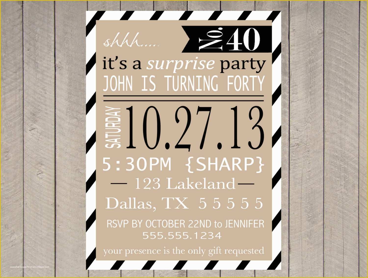  40th Birthday Invitation Templates Free Printable Of 40th Birthday 