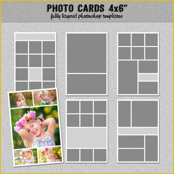 4×6 Photo Collage Template Free Of Cards 4×6 and 5×7 Digital Collage ...