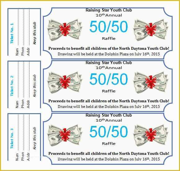 50 50 Raffle Ticket Template Free Of 11 Best S Of 50 50 Raffle Flyer Templates Word 50