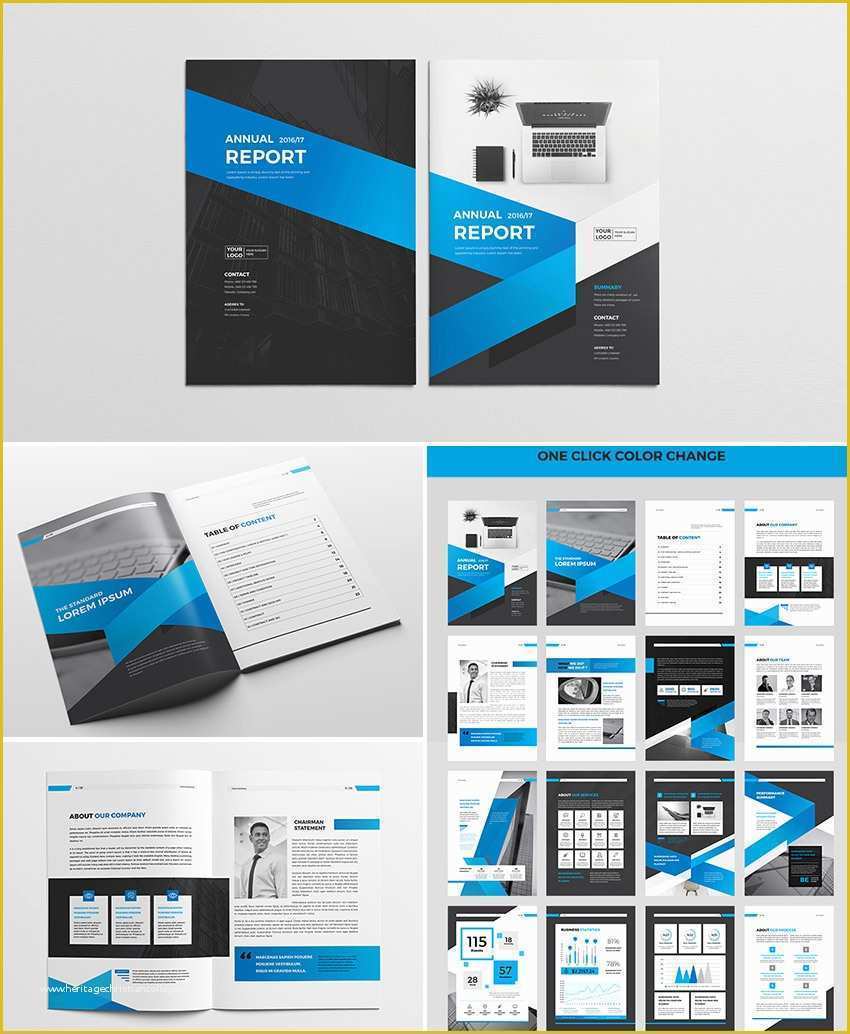 Adobe Indesign Templates Free Of 15 Annual Report Templates With 