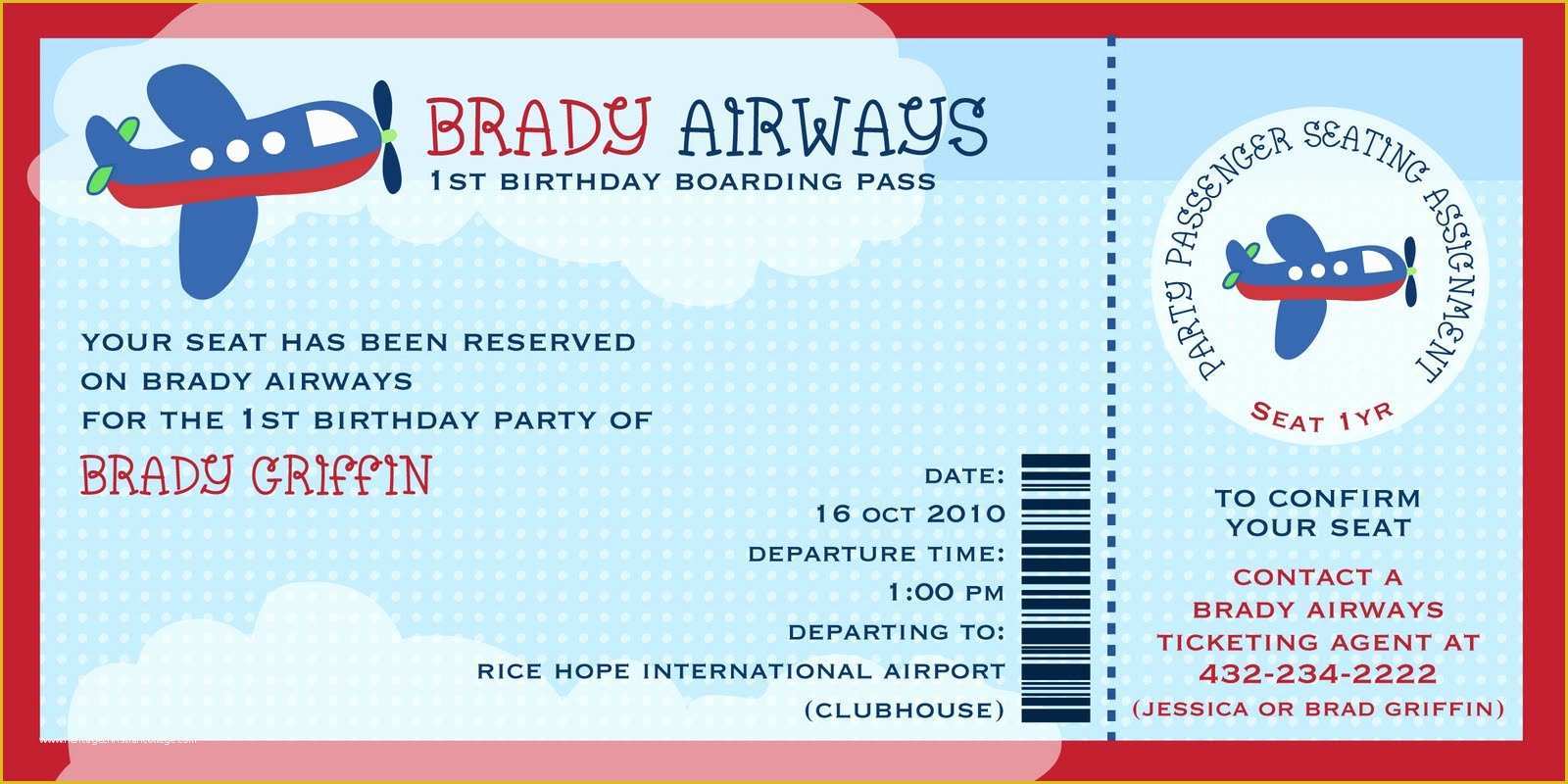 Airline Ticket Invitation Template Free Download Of Fabulous Features 