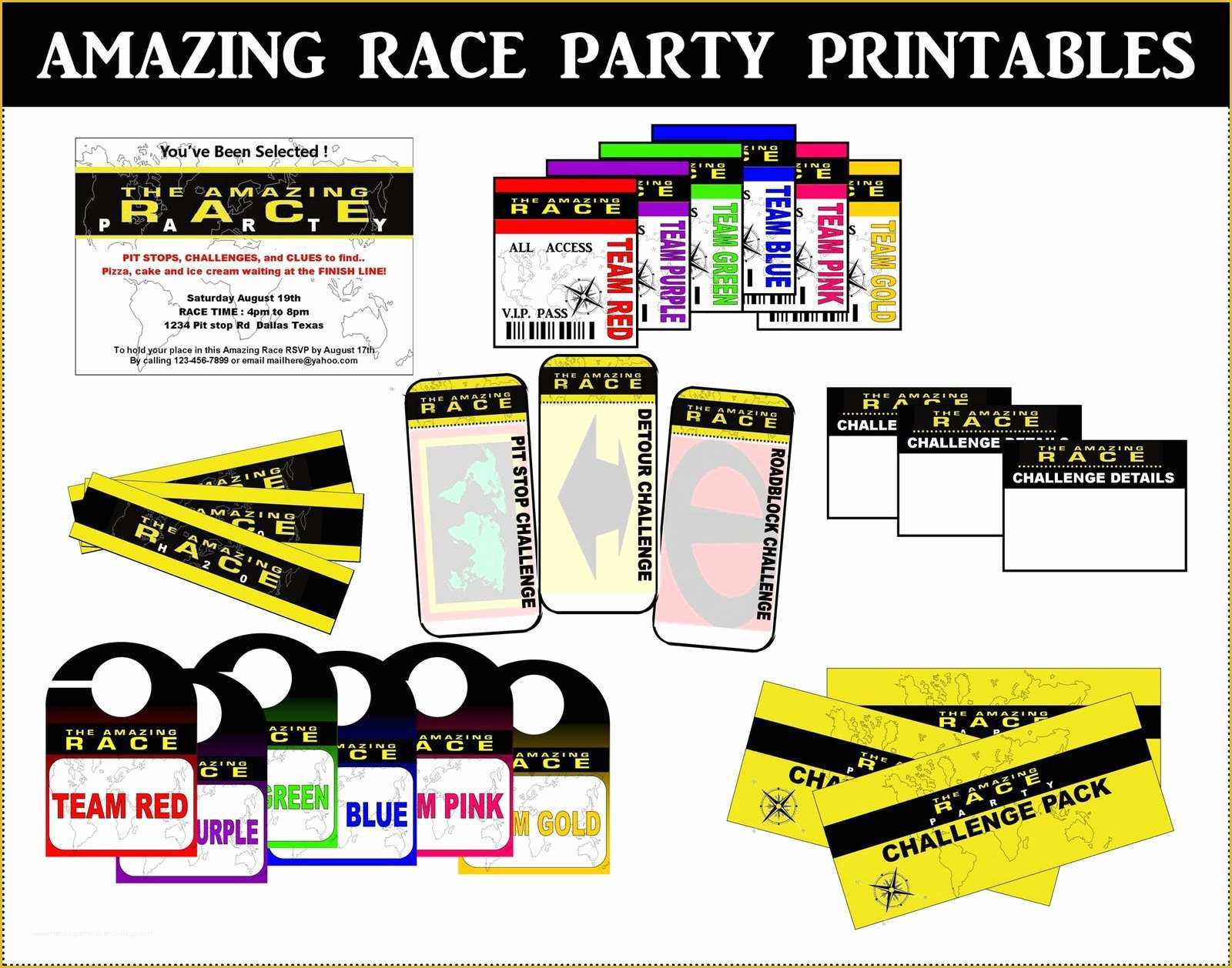 Amazing Race Editable Templates Free Aulaiestpdm Blog