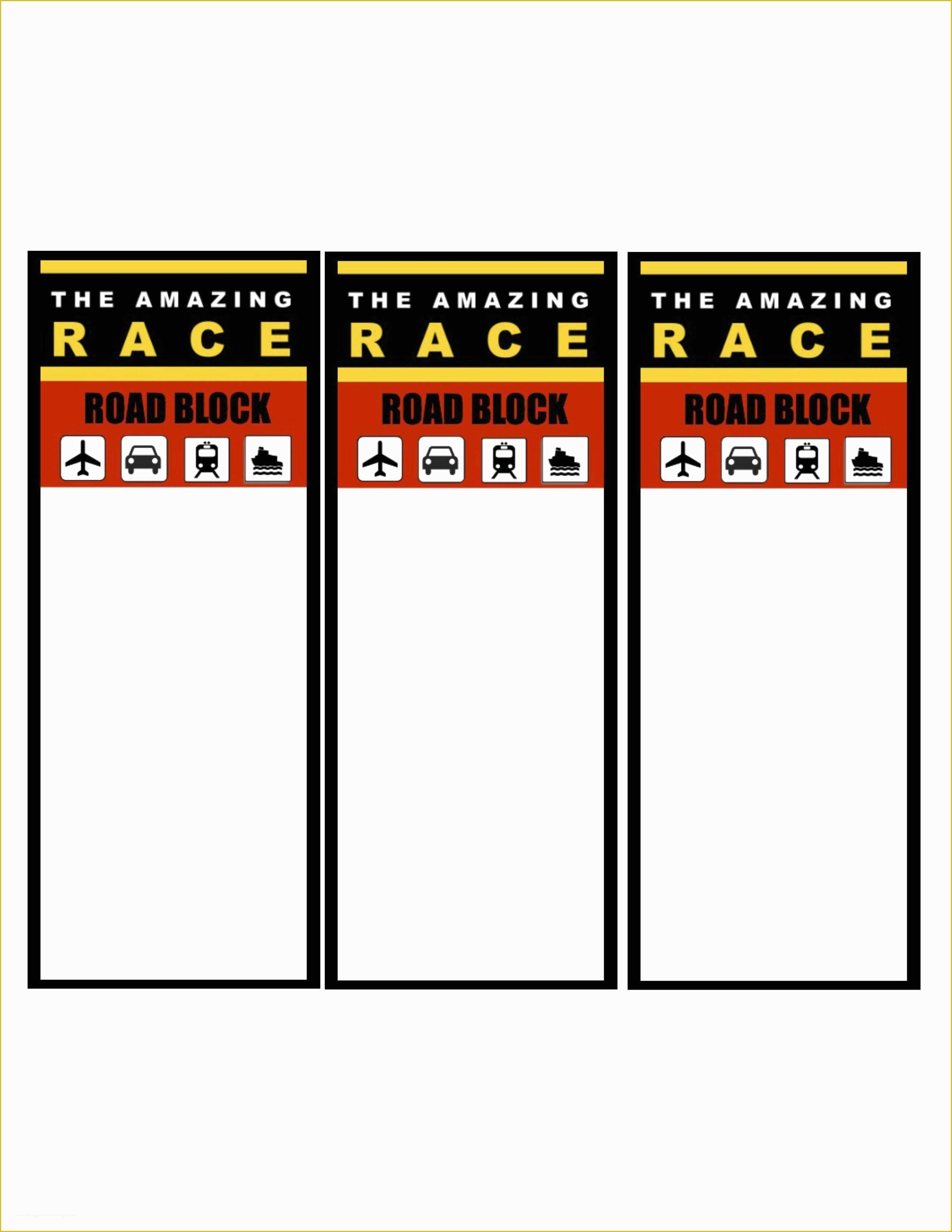 Amazing Race Party Printables Free