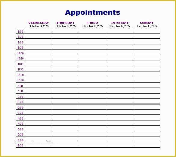 Appointment Book Template Free Printable Of 8 Best Of Appointment 