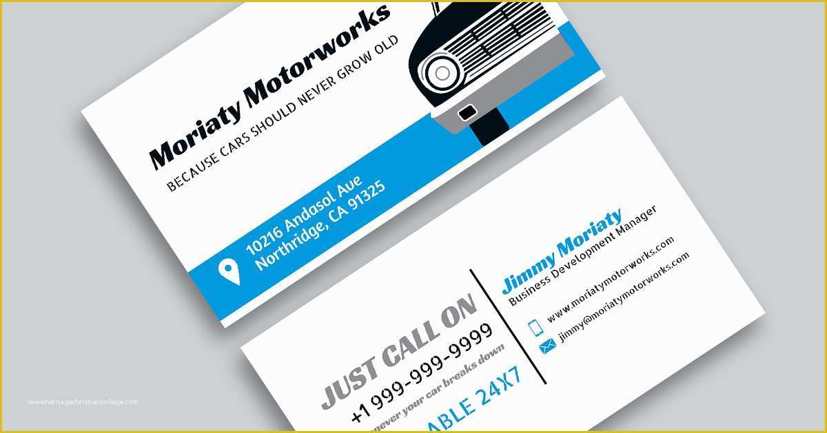 Auto Repair Business Card Templates Free Of 10 Automotive Business Card 