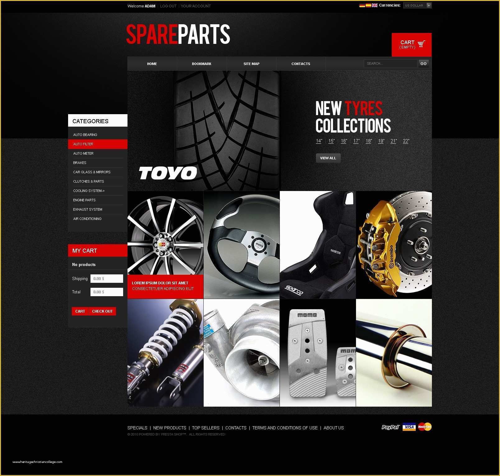 Spare Parts Website Template Free Download Aulaiestpdm Blog