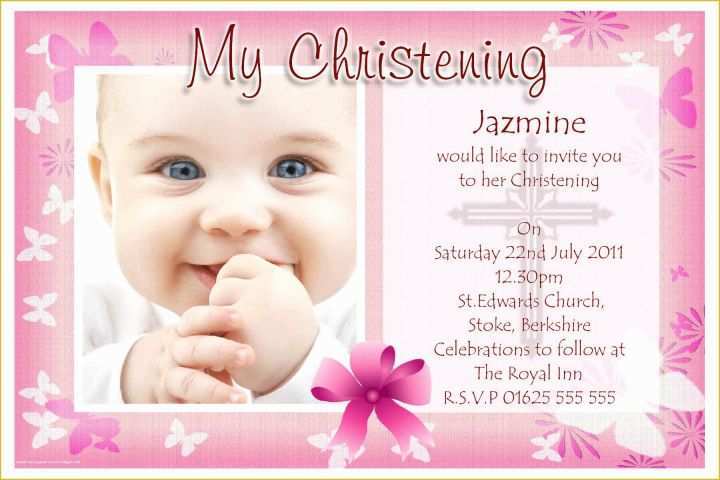 Baby Dedication Invitations Free Template Of Christening Invitation ...