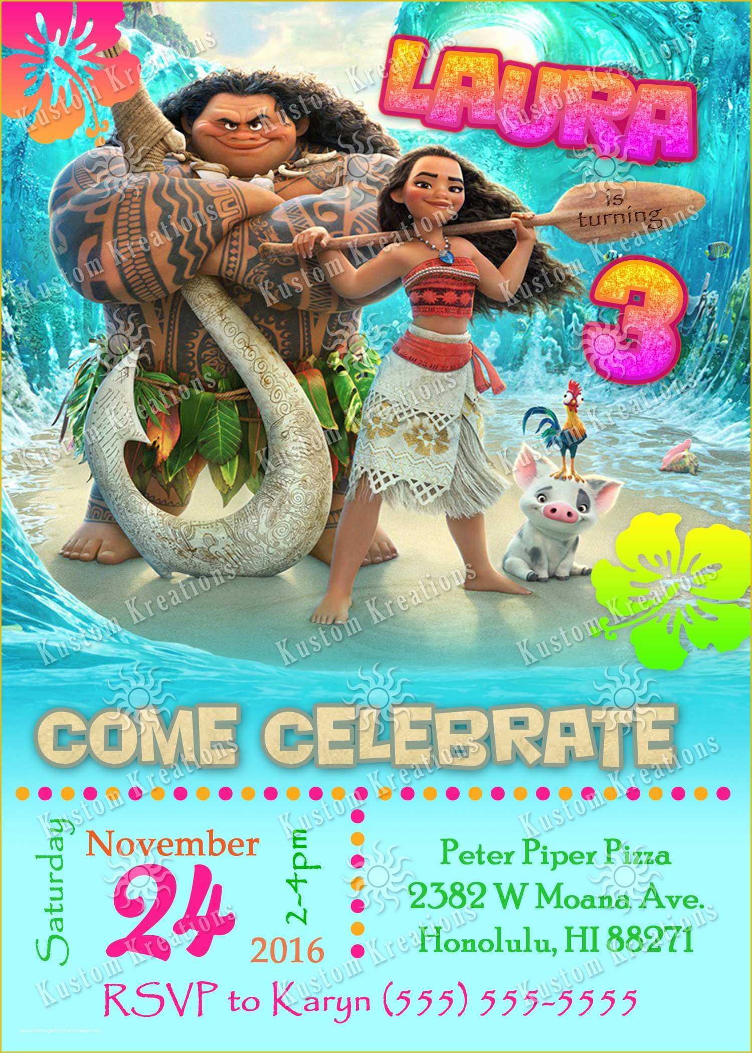 Baby Moana Invitation Template Free Of Moana Birthday Invitations Heritagechristiancollege