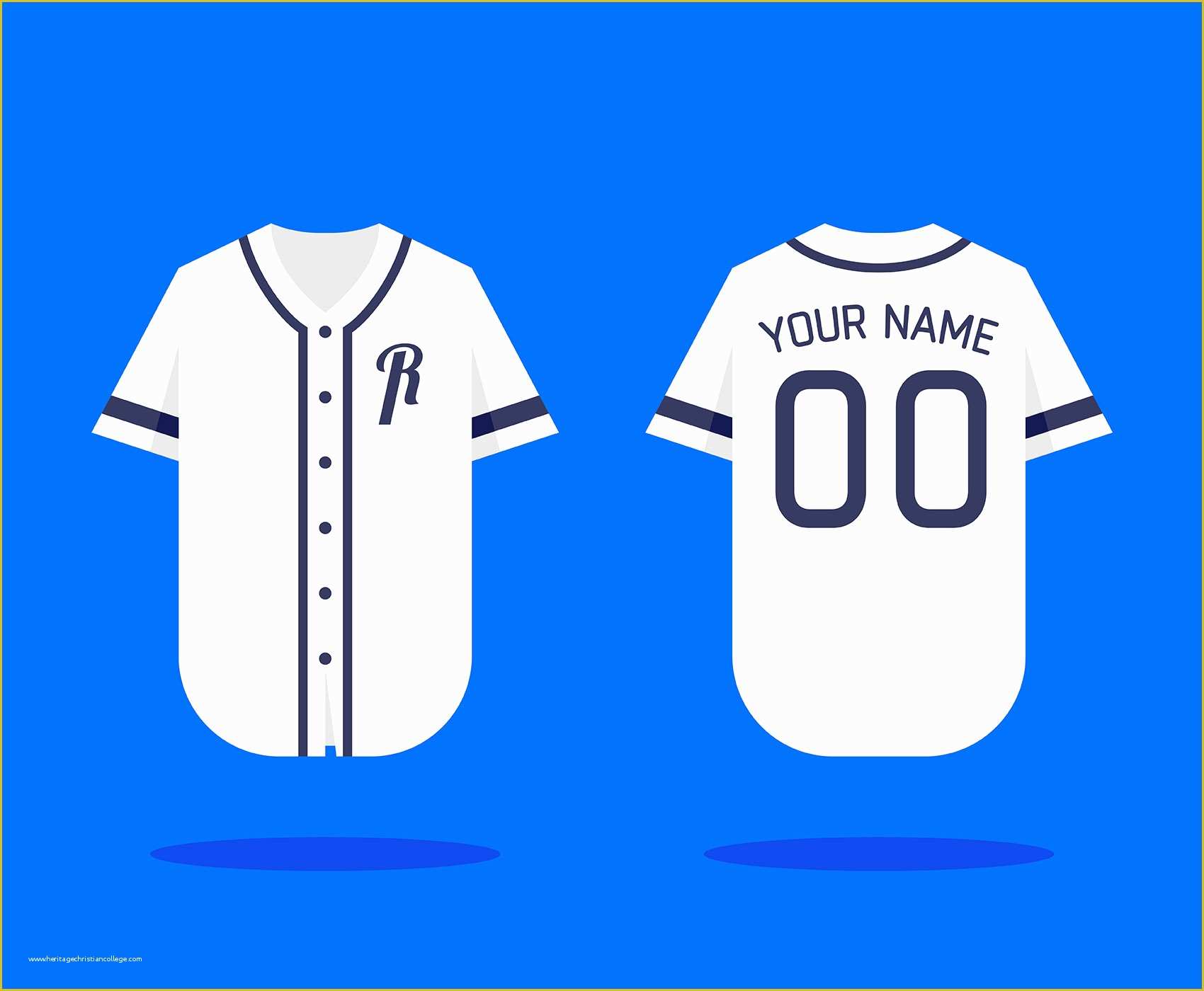 Baseball Jersey Vector Template Free Of Baseball Jersey Mockup Download ...