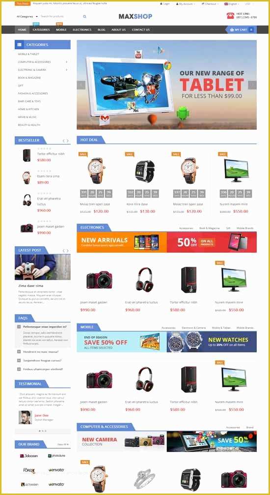 Best Ecommerce Website Templates Free Download Of 30 Best Free E Merce 