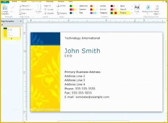 microsoft publisher business card templates free