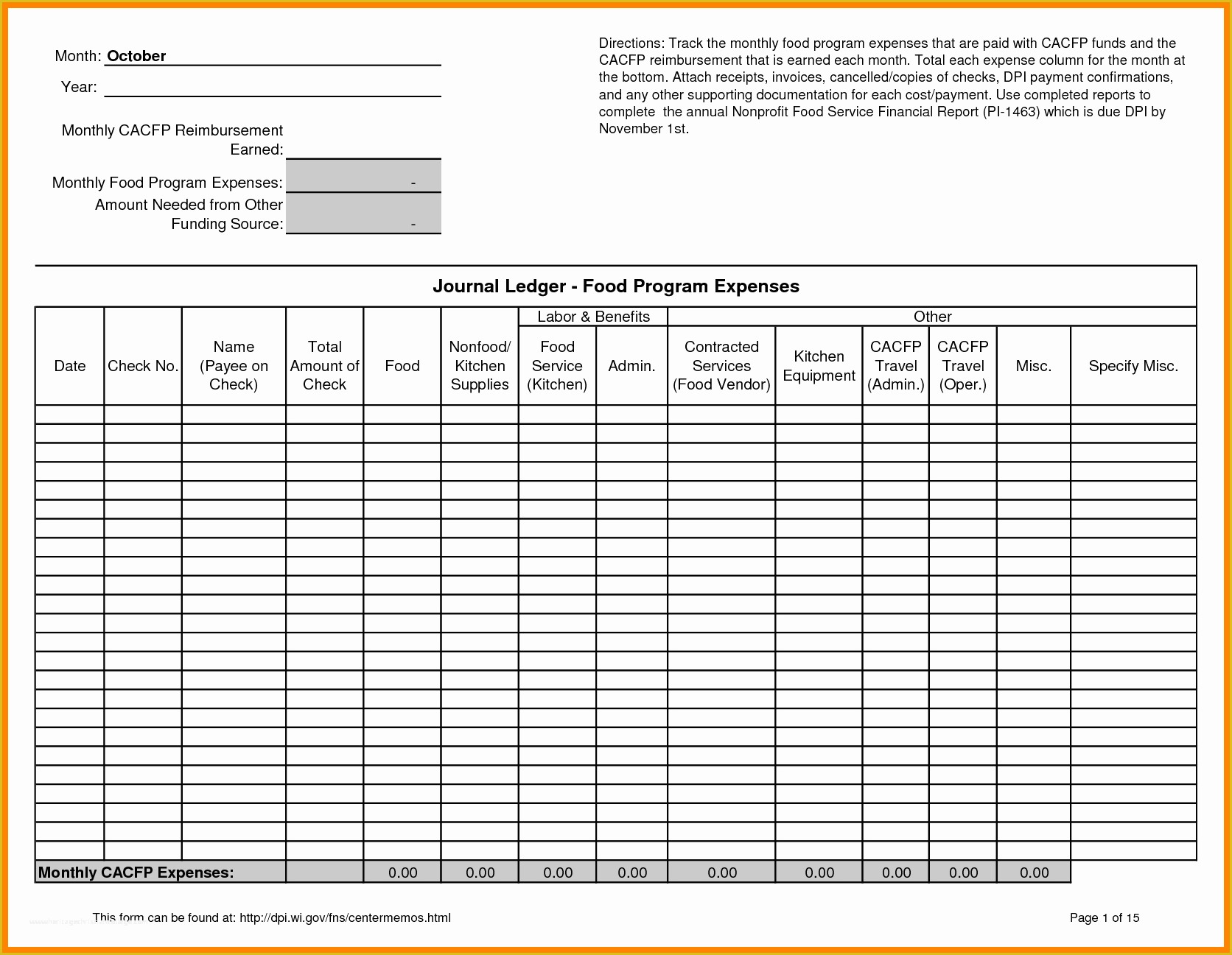 Rent Ledger Template Pdf