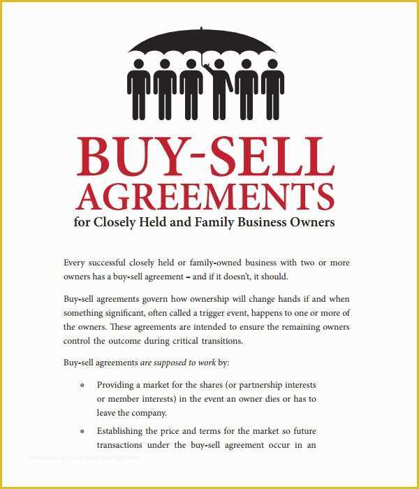 Buyout Agreement Template Free Of 18 Sample Buy Sell Agreement 
