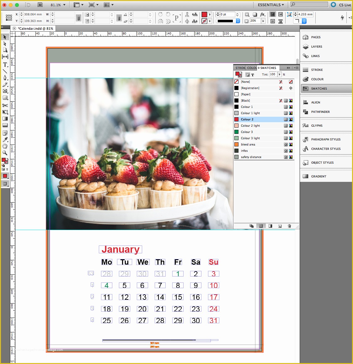 Adobe Calendar Template