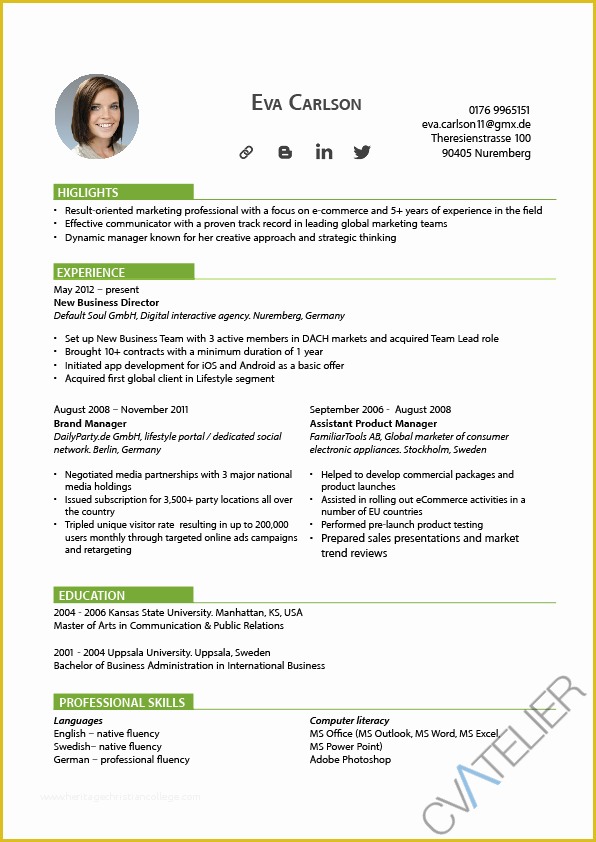 Canadian Cv Template Free