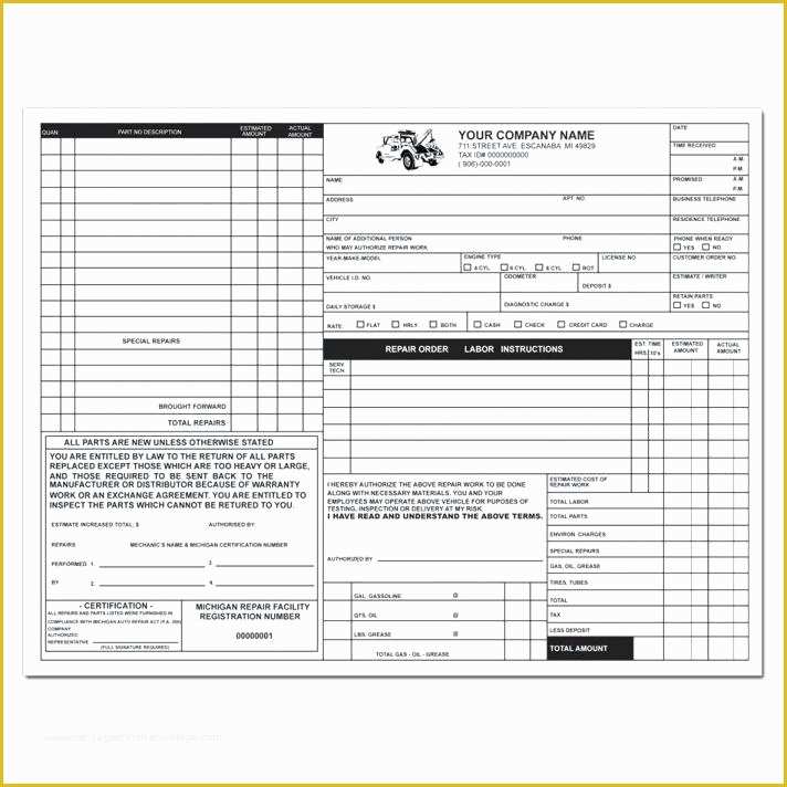  Car Repair Invoice Template Free Download Of Car Repair Template Auto 