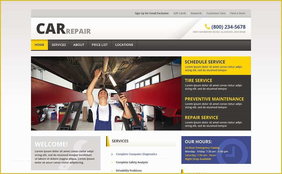 Car Repair Responsive Website Template Free Download Of Car Repair 