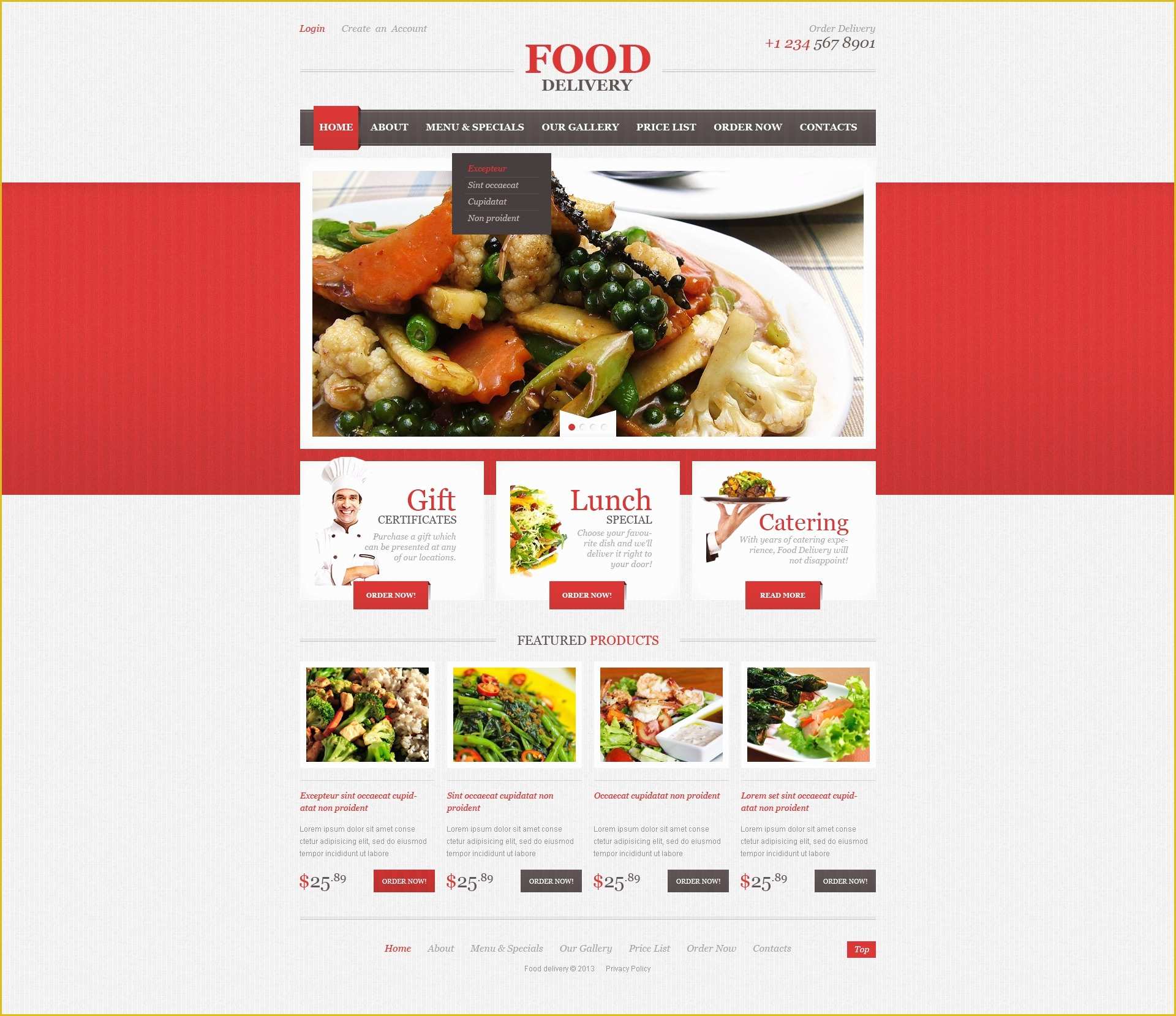 Catering Website Templates Free Of Catering Responsive Website Template 