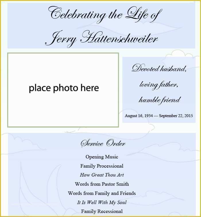 55 Celebration Of Life Template Free Download Heritagechristiancollege