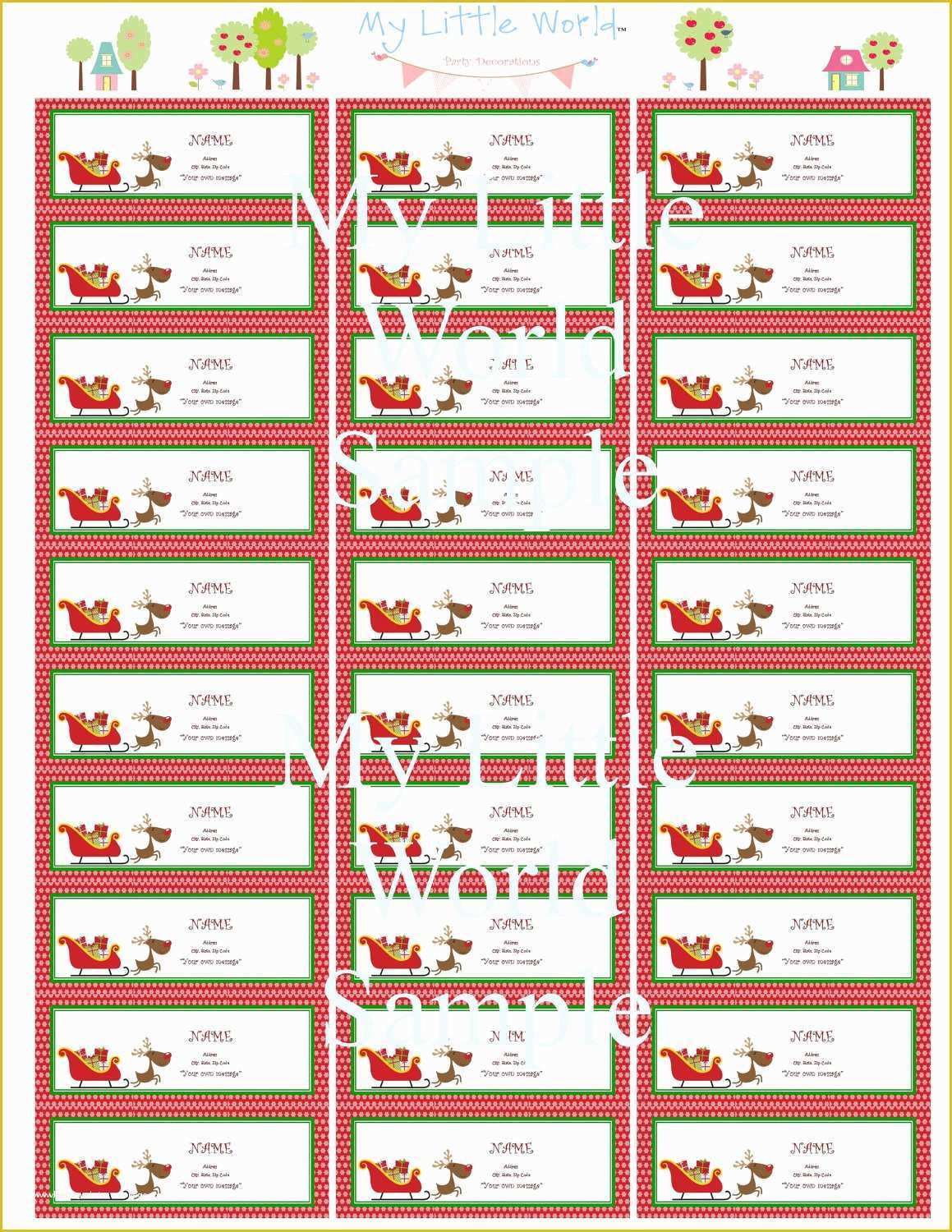 Christmas Address Labels Free Templates Of Return Address Labels Merry ...