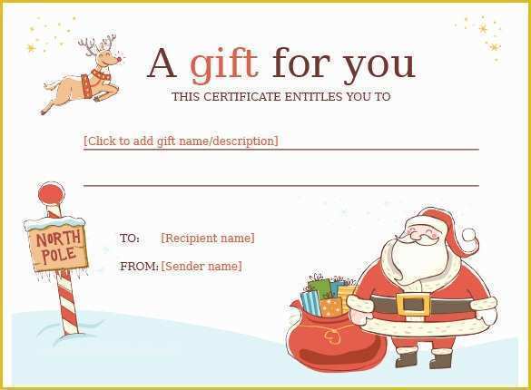 Christmas Blank Gift Certificate Template Free Of 20 Christmas Gift 