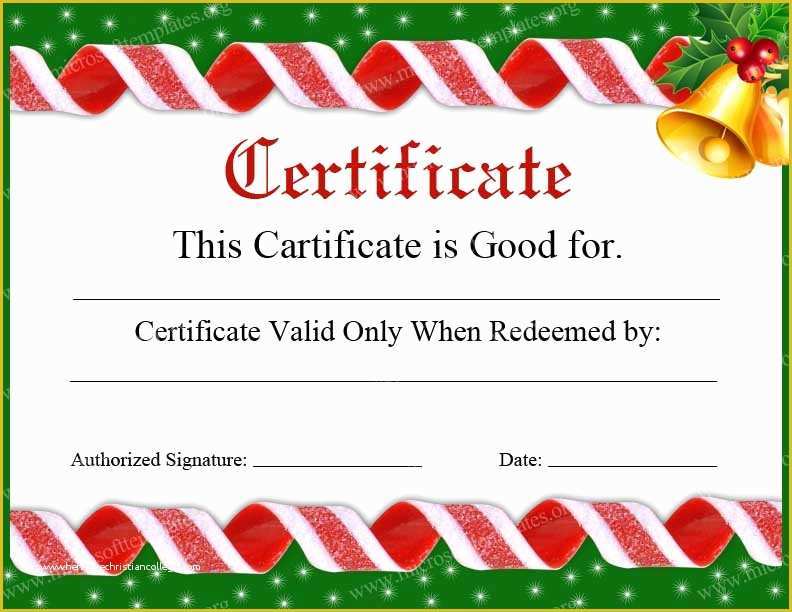 Printable Gift Certificates Templates For Christmas