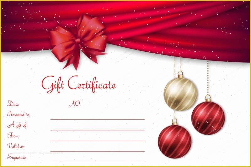 55 Christmas Blank Gift Certificate Template Free 