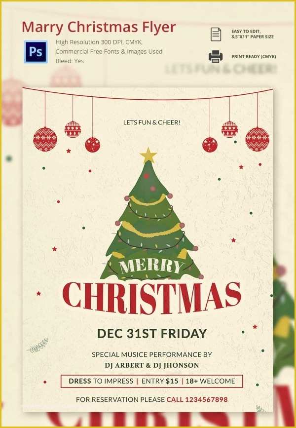 Christmas Flyer Word Template Free Of 60 Christmas Flyer Templates Free 