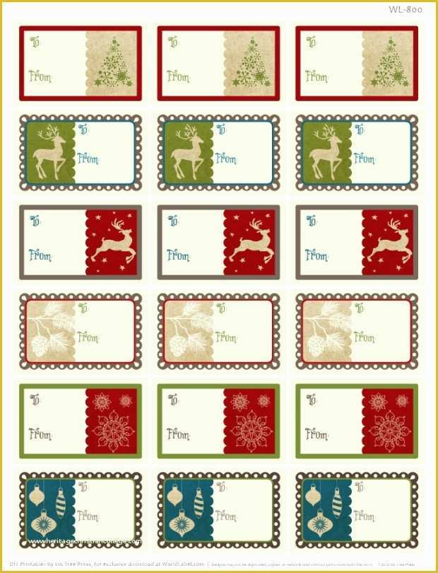 Christmas Labels Free Printable Templates Of A Rustic Christmas ...