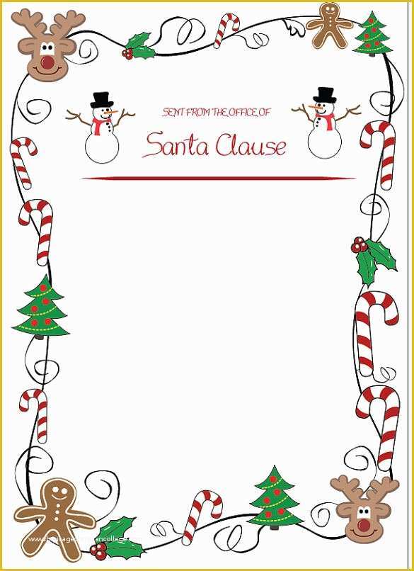 Christmas Letter Border Templates Free Of 37 Christmas Letter Templates Free Psd Eps Pdf Format