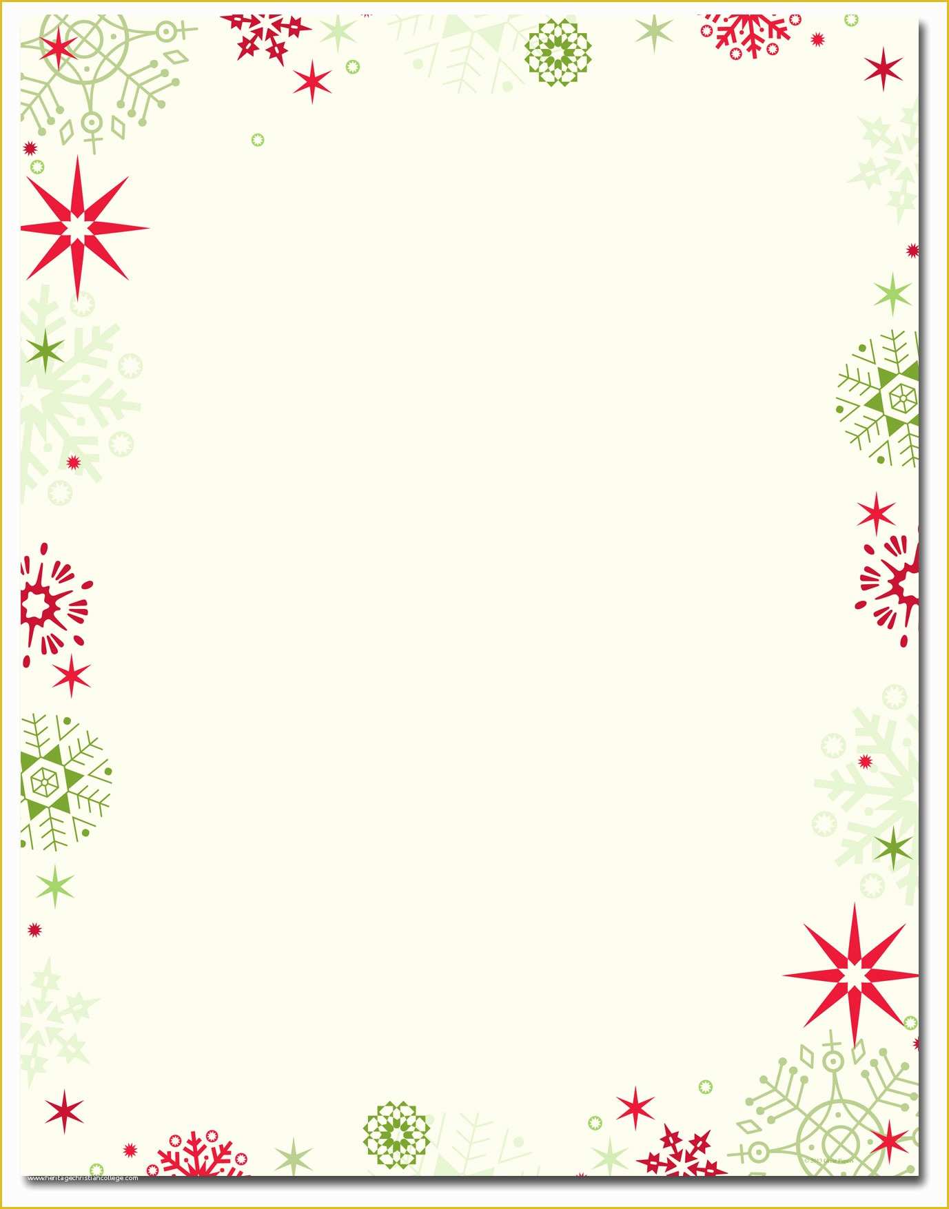 Christmas Letter Borders Free Printable