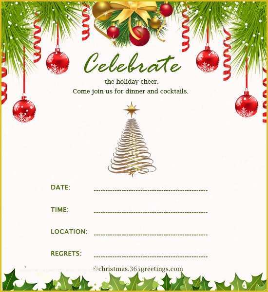 Christmas Party Invitation Email Templates Free Of Christmas Invitation ...